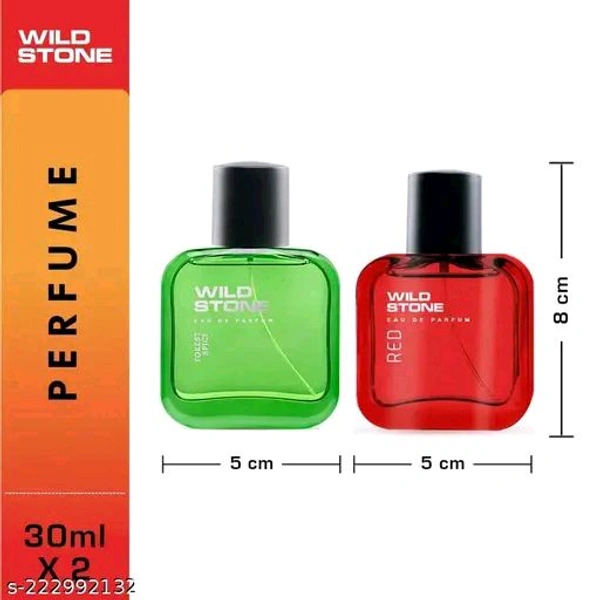 Wild Stone Forest Spice and Red Long Lasting Perfume for Men, Pack of 2 (30ml each)