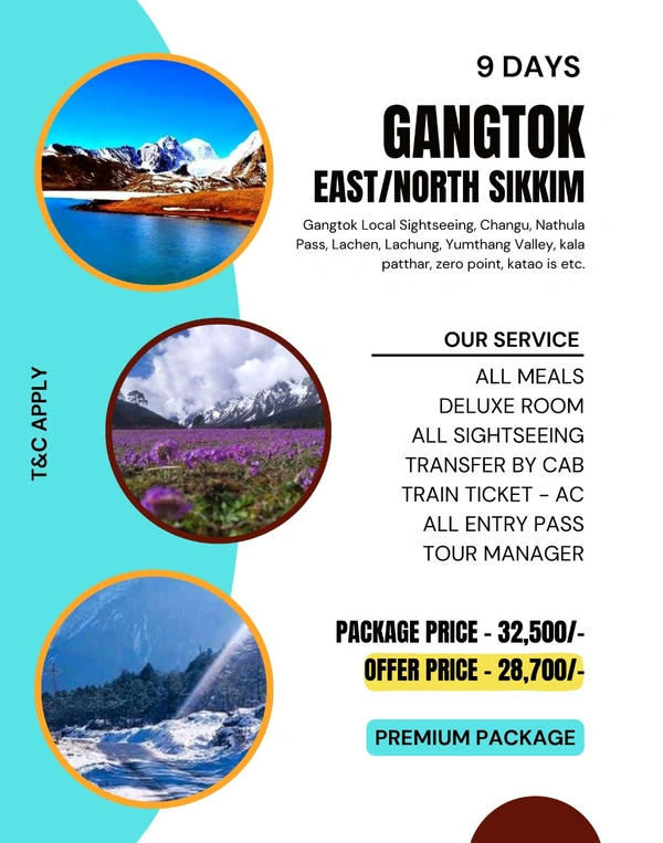 EAST & NORTH SIKKIM - 9 DAYS