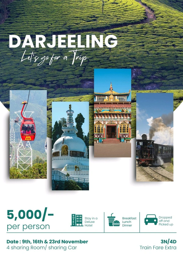Darjeeling Tour (23rd Nov) - 3N/4D
