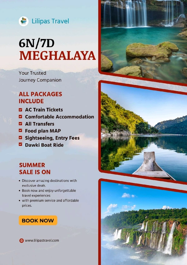 MEGHALAYA (8th June)- 7N/8D MAP