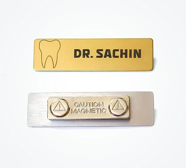 Dental Doctor Personalised Name Badge (S S Golden) Order Online Shipping Free All India