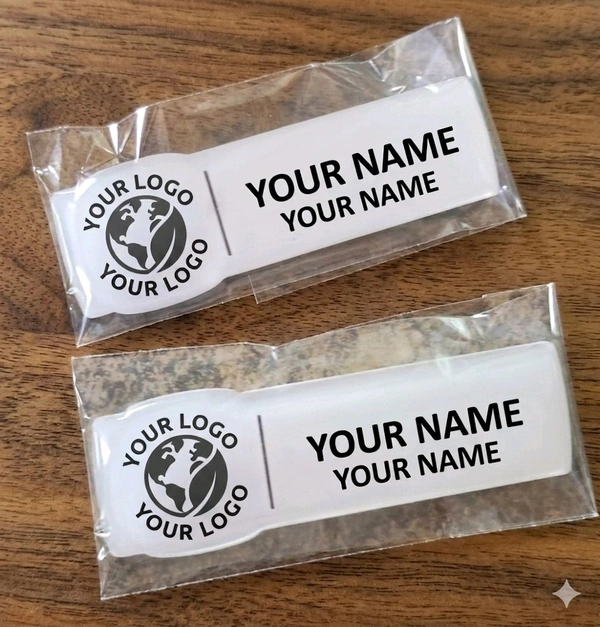 Customized Logo Name Badges Manufacturer in India - 80x30 mm