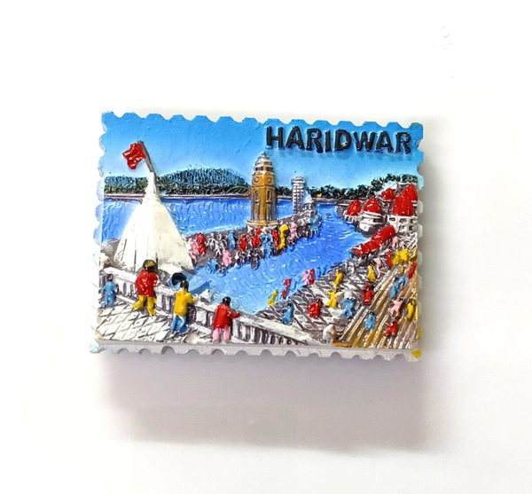 Haridwar India Magnet | Travel Memorial Photo Fridge Magnets - 70x55 mm