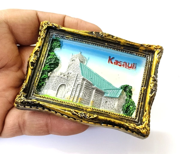KASAULI India Magnet | Travel Memorial Photo Fridge Magnets - 70x55 mm