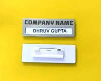 Reusable S S Metal Silver Badge Order Online India
- 70x25 mm