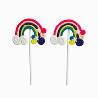 The Baking Curv Rainbow Cake Topper – Mixed Design Decorative Topper for Birthdays & Celebrations