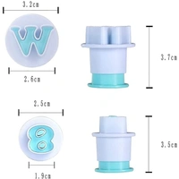 0-9 Numbers Cake Mold, Fondant Cookies Plunger Cutter Molds, DIY Chocolate Sugarcraft Stamp Impress, Numbers Cookie Cutters