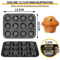 The Baking Curv 12-Cup Non-Stick Mini Muffin Pan – Perfect for Baking Cupcakes and Bite-Sized Treats