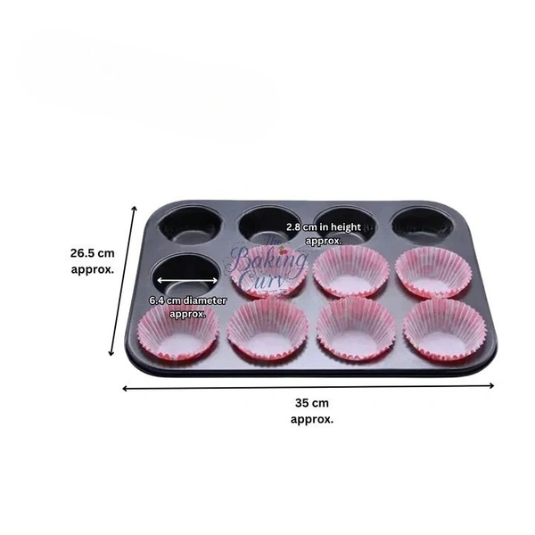 The Baking Curv 12-Cup Non-Stick Mini Muffin Pan – Perfect for Baking Cupcakes and Bite-Sized Treats