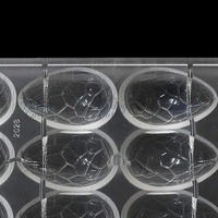 The Baking Curv 12 Holes Easter Eggs Shape Polycarbonate Chocolate Mold DIY Cake Decorating Mold Chocolate Pudding Moulds