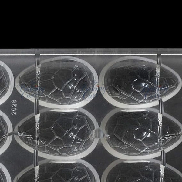 The Baking Curv 12 Holes Easter Eggs Shape Polycarbonate Chocolate Mold DIY Cake Decorating Mold Chocolate Pudding Moulds