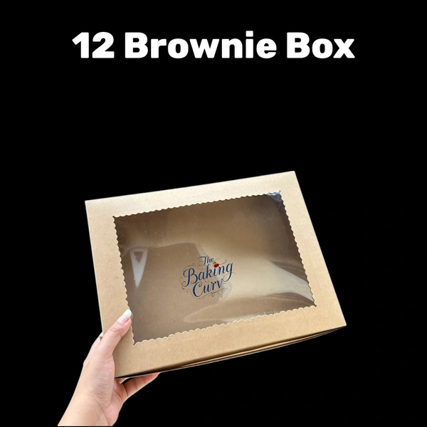 The Baking Curv Kraft 12 Brownie Box - Pack of 10