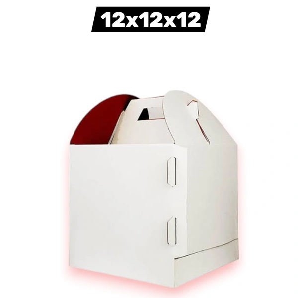 The Baking Curv Tall Tier Cake Box 12x12x12 Inches – Sturdy Food-Grade Box for Tall & Tiered Cakes - 12x12x12