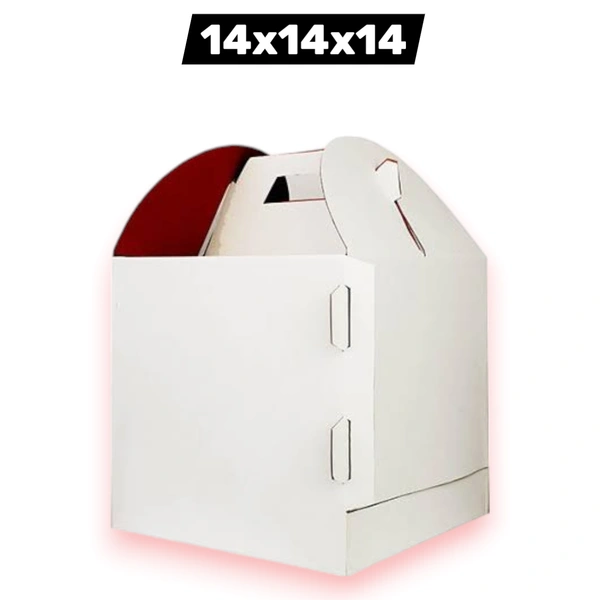 The Baking Curv Tall Tier Cake Box 14x14x14 Inches – Sturdy Food-Grade Box for Tall & Tiered Cakes - 14x14x14