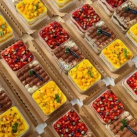 The Baking Curv Acrylic Square Tub – 9x9x5 cm (Pack of 12) - 