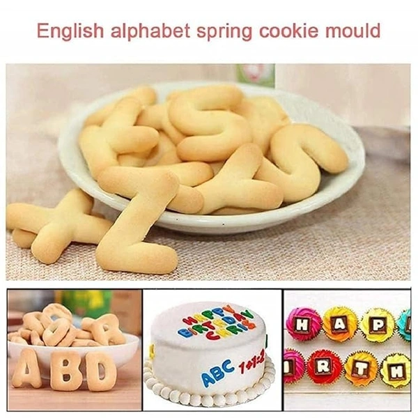 26 Pcs Push Easy Alphabet (Uppercase) Fondant, SugarPaste, Cookie Cutter