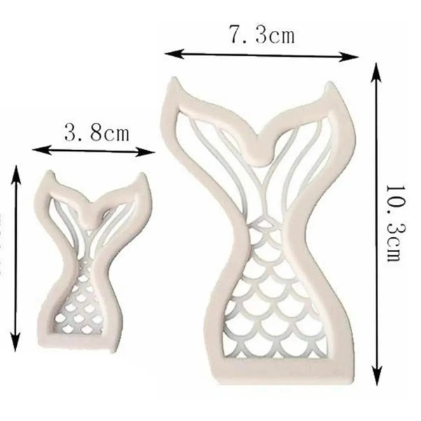 The Baking Curv Fish Plunger Cutter Set of 2 – Fondant & Cookie Cutters for Ocean Theme Cake Decorating