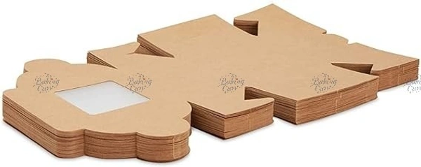 The Baking Curv Kraft 2 Brownie Box  - Pack of 10