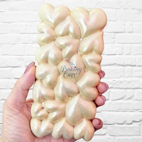 The Baking Curv 3D Heart Silicone Chocolate Mould – Non-Stick & Reusable for Cake Garnish, Candy & Desserts