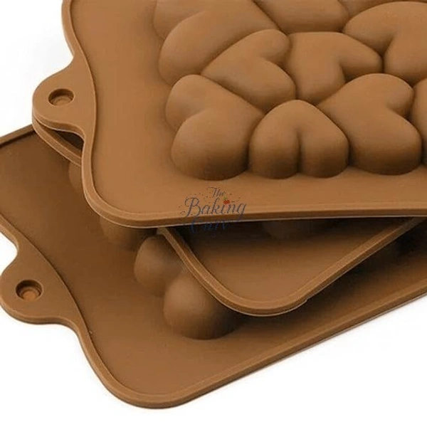 The Baking Curv 3D Heart Silicone Chocolate Mould – Non-Stick & Reusable for Cake Garnish, Candy & Desserts