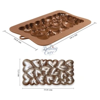 The Baking Curv 3D Heart Silicone Chocolate Mould – Non-Stick & Reusable for Cake Garnish, Candy & Desserts