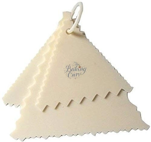 The Baking Curv 3-Piece Triangle Cake Scraper Set – Icing Smoother Tools for Cream, Ganache & Fondant Decoration