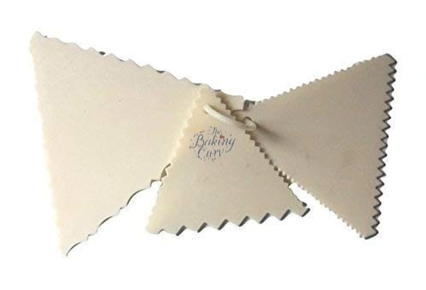 The Baking Curv 3-Piece Triangle Cake Scraper Set – Icing Smoother Tools for Cream, Ganache & Fondant Decoration