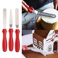 The Baking Curv 3-Piece Cake Icing Spatula Set – Angled & Straight Palette Knives for Smooth Cake Frosting & Decorating