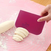 The Baking Curv 3-Piece Cake Scraper Set with Dough Cutter – Icing Smoother Tools for Cream, Ganache & Baking Prep