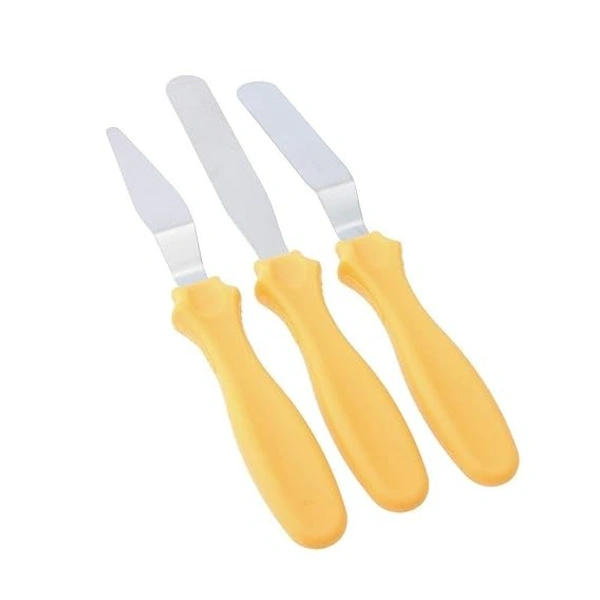The Baking Curv 3 Pcs Palette Knife Set – Icing Spatula for Cake Decorating & Smoothing