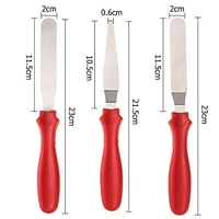 The Baking Curv 3 Pcs Palette Knife Set – Icing Spatula for Cake Decorating & Smoothing