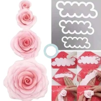 The Baking Curv Rose Plunger Cutter Set of 3 – Fondant, Cookie & Biscuit Cutters for Floral Cake Decorating