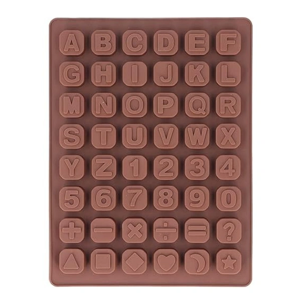 The Baking Curv 48 Cavity Alphabet Letter Silicone Mould – A to Z Chocolate & Fondant Mold for Baking & Cake Decorating