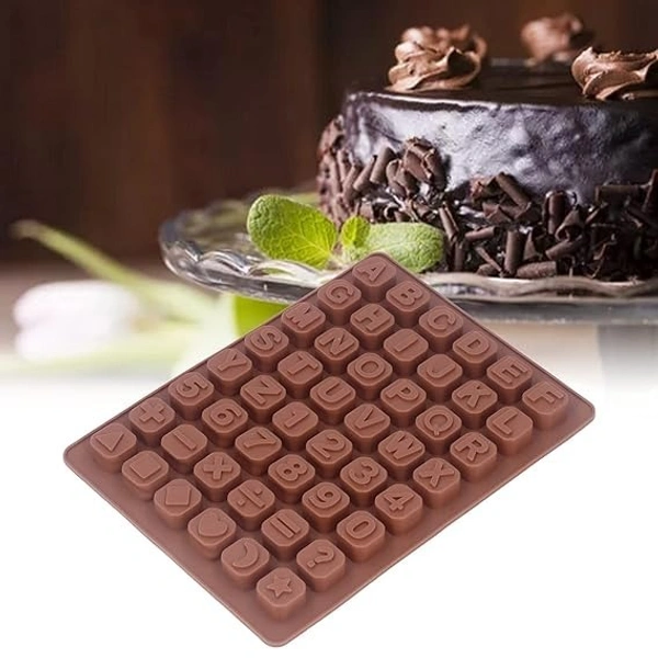 The Baking Curv 48 Cavity Alphabet Letter Silicone Mould – A to Z Chocolate & Fondant Mold for Baking & Cake Decorating