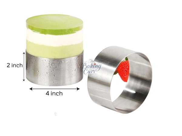 The Baking Curv 4x2 Inch Round Cake Ring – Stainless Steel Cheesecake and Dessert Mold