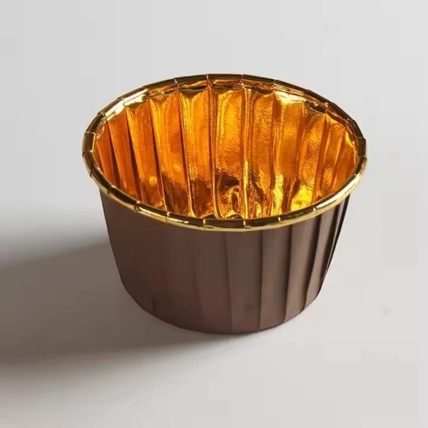 Muffin Cup with Lid (6040) (Pack of 100) - 60x40mm, Brown