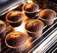 Muffin Cup with Lid (6040) (Pack of 100) - 60x40mm, Brown