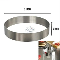The Baking Curv 5x2 Inch Round Cake Ring – Stainless Steel Cheesecake and Dessert Mold