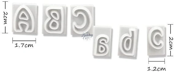 64pcs DIY Characters - Upper & Lower Case Alphabet Letters Cookie Cutter 