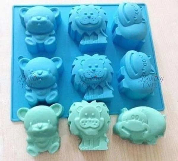 The Baking Curv 6-Cavity Animal Shape Silicone Soap Mould – Non-Stick, Flexible & Reusable Tray for Soap, Chocolate, Jelly & Crafts