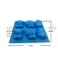 The Baking Curv 6-Cavity Animal Shape Silicone Soap Mould – Non-Stick, Flexible & Reusable Tray for Soap, Chocolate, Jelly & Crafts