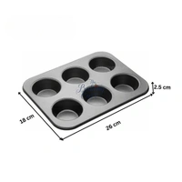 The Baking Curv 6 Cavity Muffin Cupcake Tray Mould – Non-Stick Baking Pan