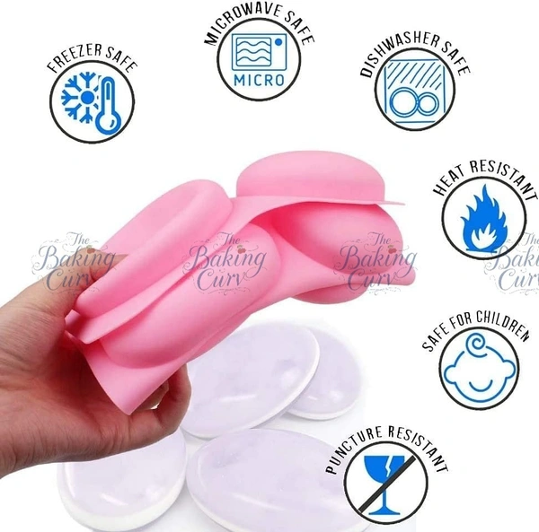 The Baking Curv 6-Cavity Oval Shape Silicone Soap Mould – Non-Stick, Flexible & Reusable Tray for Soap, Chocolate, Jelly & Crafts