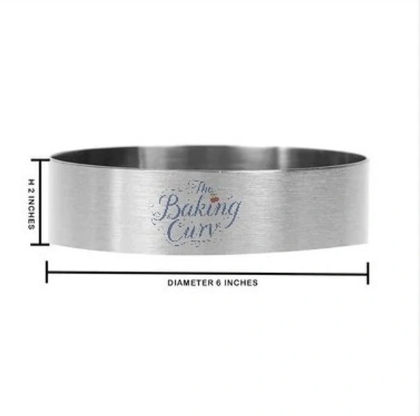 The Baking Curv 6x2 Inch Round Cake Ring – Stainless Steel Cheesecake and Dessert Mold