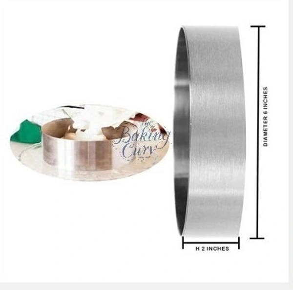 The Baking Curv 6x2 Inch Round Cake Ring – Stainless Steel Cheesecake and Dessert Mold