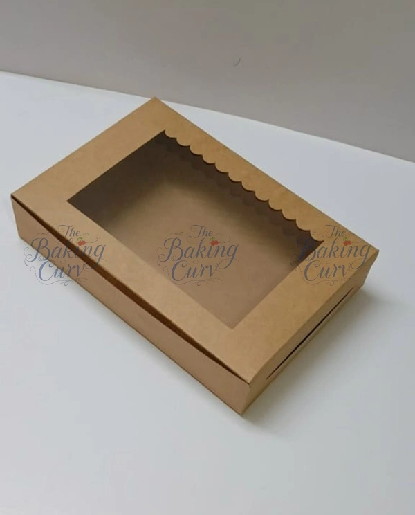 The Baking Curv Kraft 6 Brownie Box  - Pack of 10