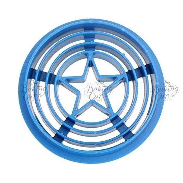 The Baking Curv 6-Piece Superhero Fondant Cutter Set – Captain America, Iron Man, Thor, Flash & Shield Shapes for Theme Cake Decoration