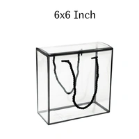 The Baking Curv Transparent 6x6 PVC Hamper Boxes with Handle – Square Gift Packaging Boxes for Hampers & Return Gifts - Pack Of 5