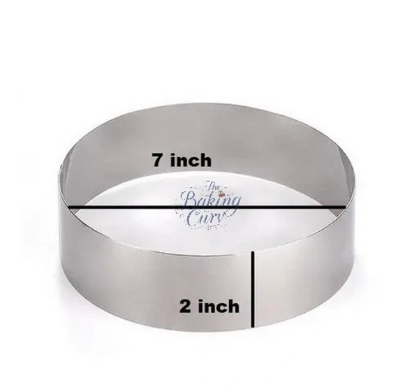 The Baking Curv 7x2 Inch Round Cake Ring – Stainless Steel Cheesecake and Dessert Mold