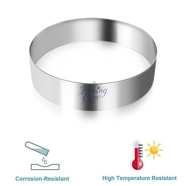 The Baking Curv 8x2 Inch Round Cake Ring – Stainless Steel Cheesecake and Dessert Mold